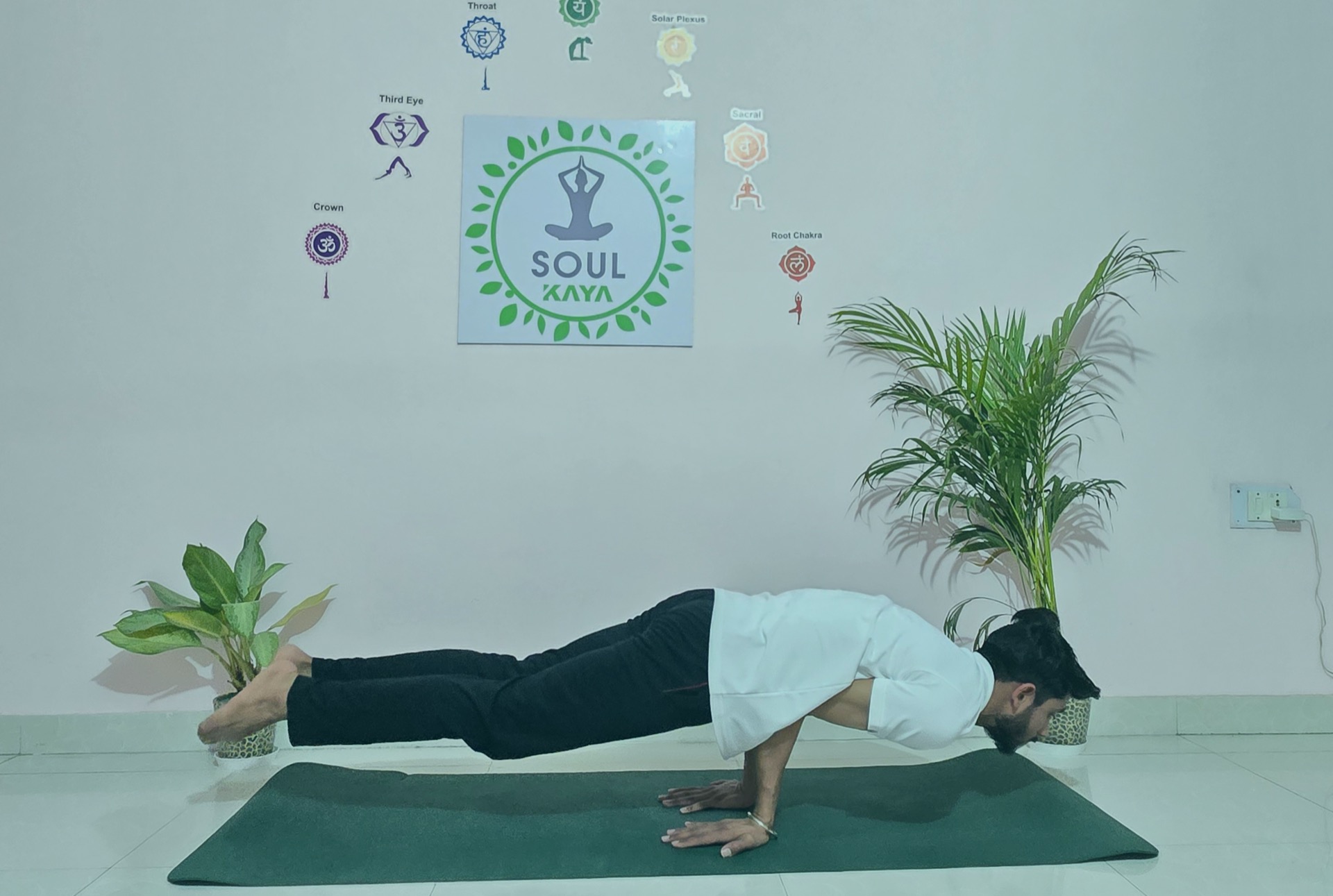 Atul Gautam in morning yoga practice